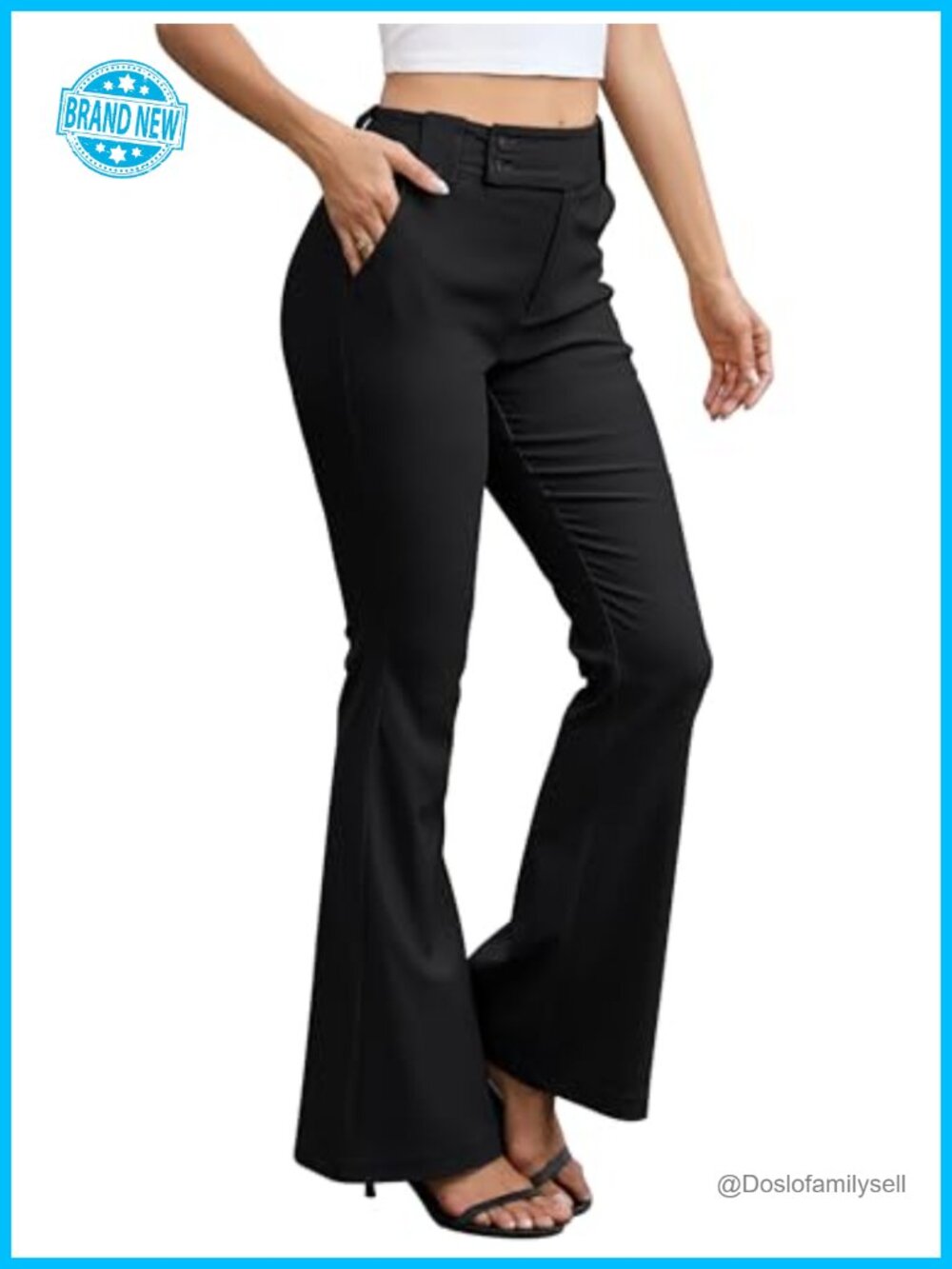Women's Stretchy Flare Bootcut Dress Pants Business Casual Office